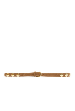 21Jewelz Suede riem met gouden studs - camel