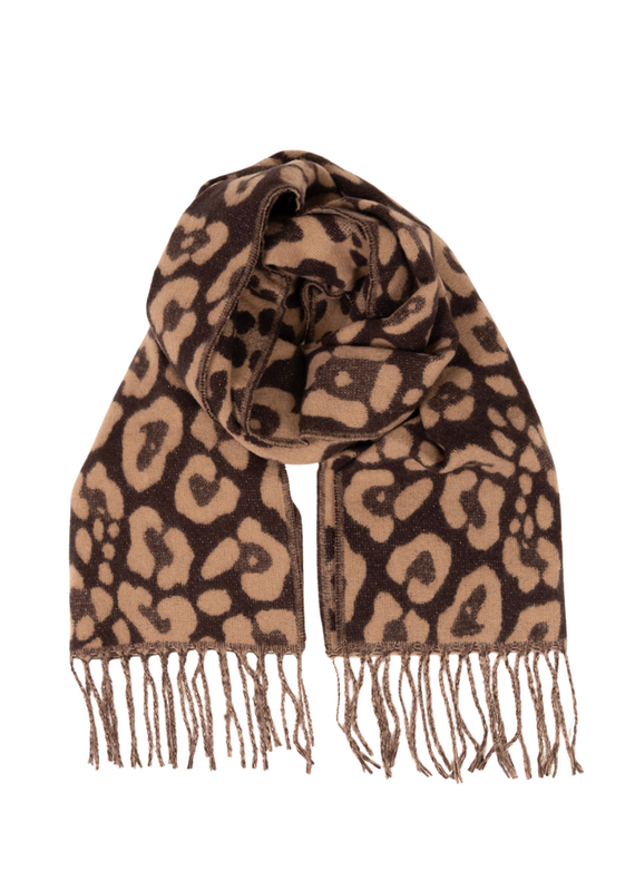 21Jewelz Sjaal met panterprint - bruin/camel