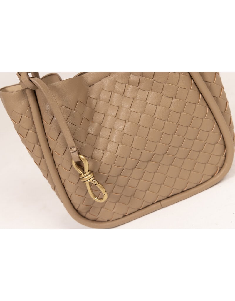 21Jewelz Handtasje met gevlochten details - beige