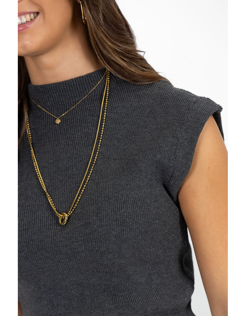 21Jewelz Fijngebreide spencer - grijs