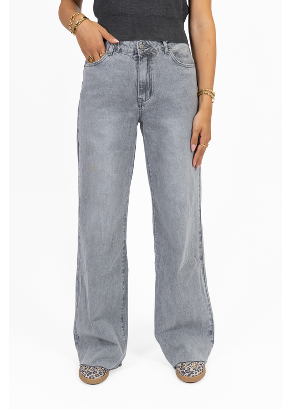 21Jewelz Extra tall wide leg jeans - grijs