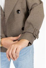 21Jewelz Korte geruite trenchcoat - bruin/beige