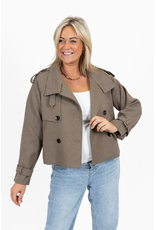 21Jewelz Korte geruite trenchcoat - bruin/beige