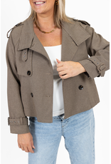 21Jewelz Korte geruite trenchcoat - bruin/beige