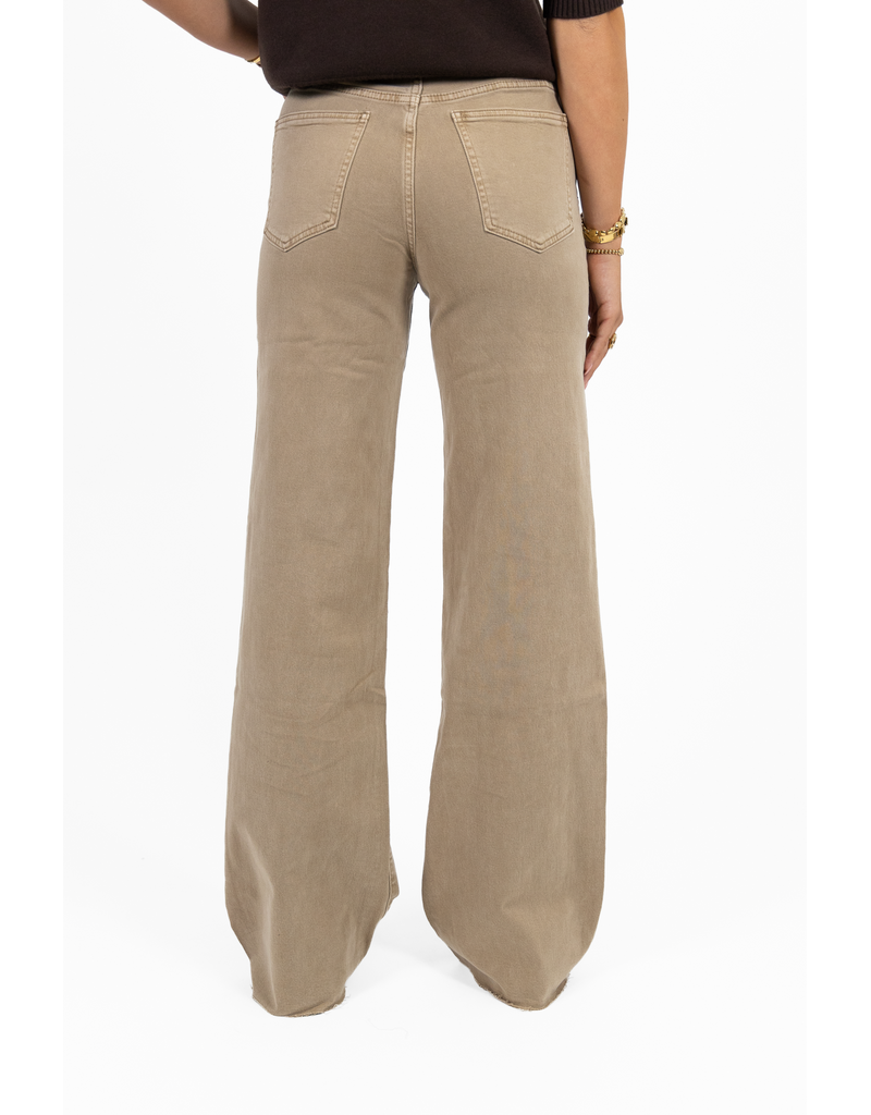 Redial Extra tall wide leg jeans - beige