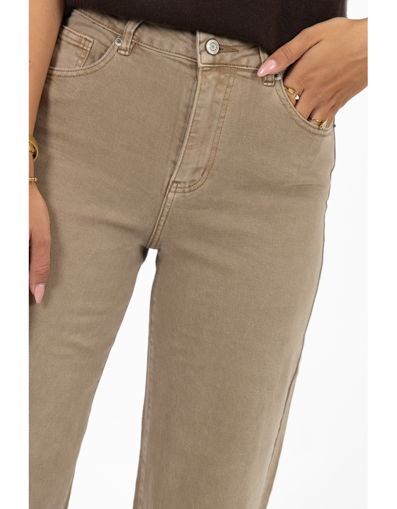 Redial Extra tall wide leg jeans - beige