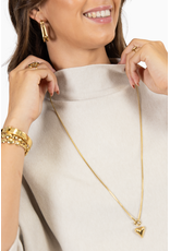 21Jewelz Trui met hoge hals en vlechtdetail - ecru