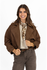 21Jewelz Cropped suede jasje - bruin