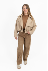 21Jewelz Cropped suede jasje - beige