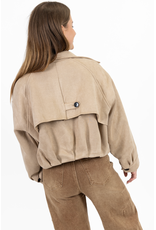 21Jewelz Cropped suede jasje - beige