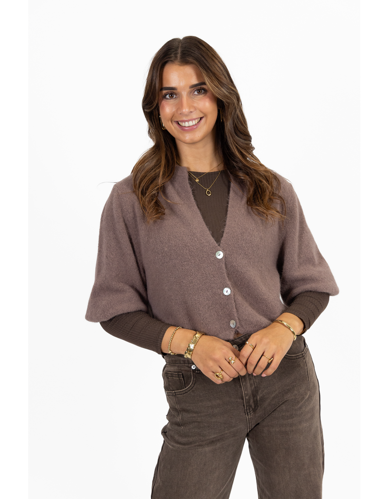 21Jewelz Wollig vestje - taupe