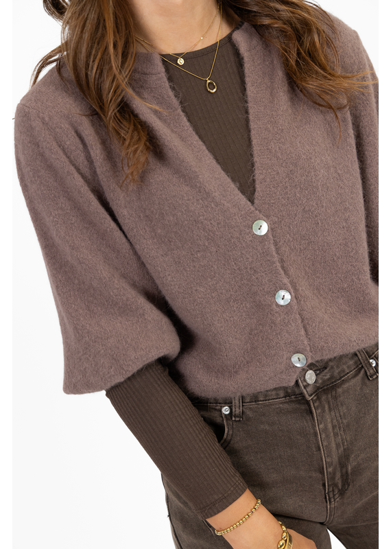 21Jewelz Wollig vestje - taupe
