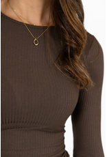21Jewelz Cashmere rib top - bruin