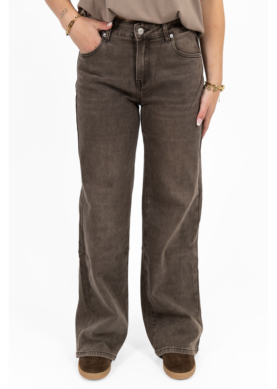 21Jewelz Wide leg jeans - lichtbruin