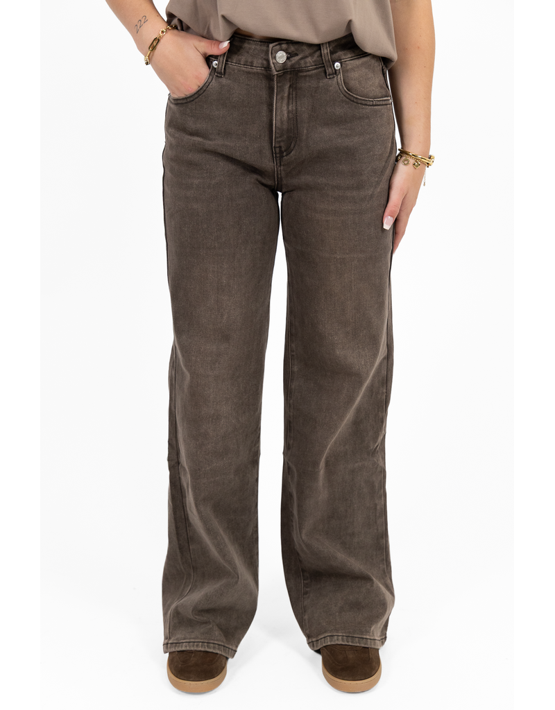 21Jewelz Wide leg jeans - lichtbruin
