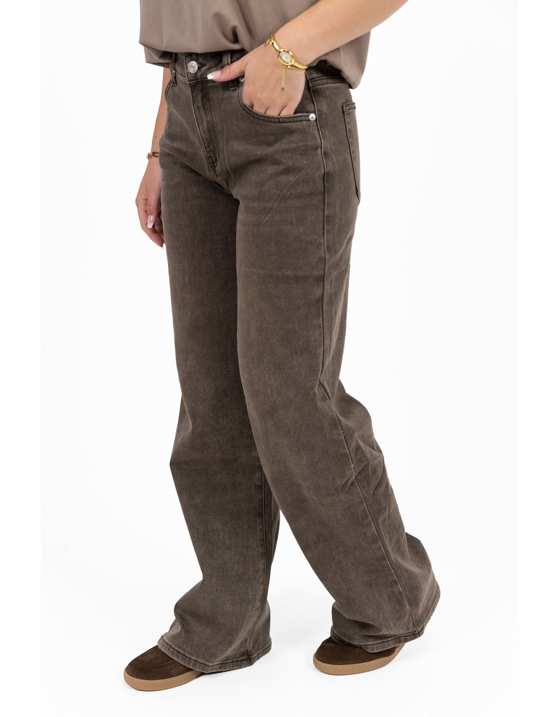 21Jewelz Wide leg jeans - lichtbruin