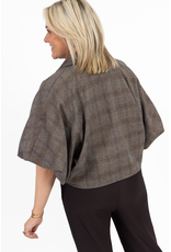 21Jewelz Geruite oversized blouse - bruin