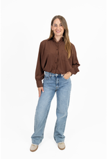 21Jewelz Blouse met ruitpatroontje - roest