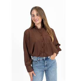 21Jewelz Blouse met ruitpatroontje - roest