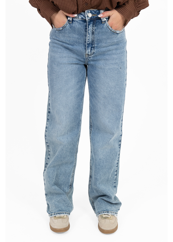 21Jewelz Straight leg jeans met rafels - blauw