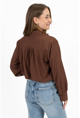 21Jewelz Blouse met ruitpatroontje - roest