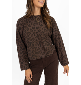 21Jewelz Sweater met panterprint - bruin