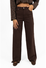Redial Extra tall wide leg jeans - donkerbruin