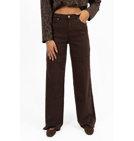 Redial Extra tall wide leg jeans - donkerbruin