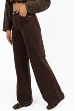 Redial Extra tall wide leg jeans - donkerbruin