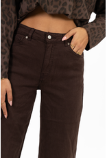 Redial Extra tall wide leg jeans - donkerbruin