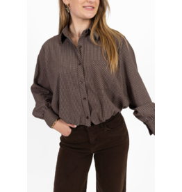21Jewelz Blouse met ruitpatroontje - bruin