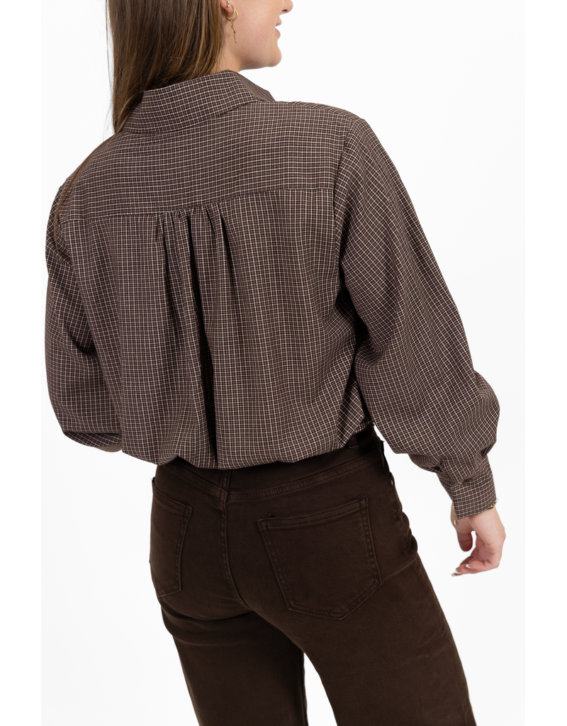 21Jewelz Blouse met ruitpatroontje - bruin