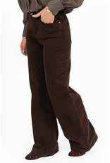 My Tina's Stretch wide leg jeans - donkerbruin