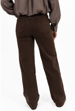 My Tina's Stretch wide leg jeans - donkerbruin