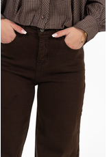 My Tina's Stretch wide leg jeans - donkerbruin