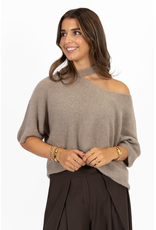 21Jewelz One shoulder trui - taupe