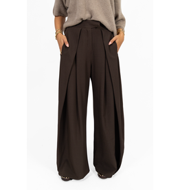 21Jewelz Wide leg pantalon met plooien - bruin