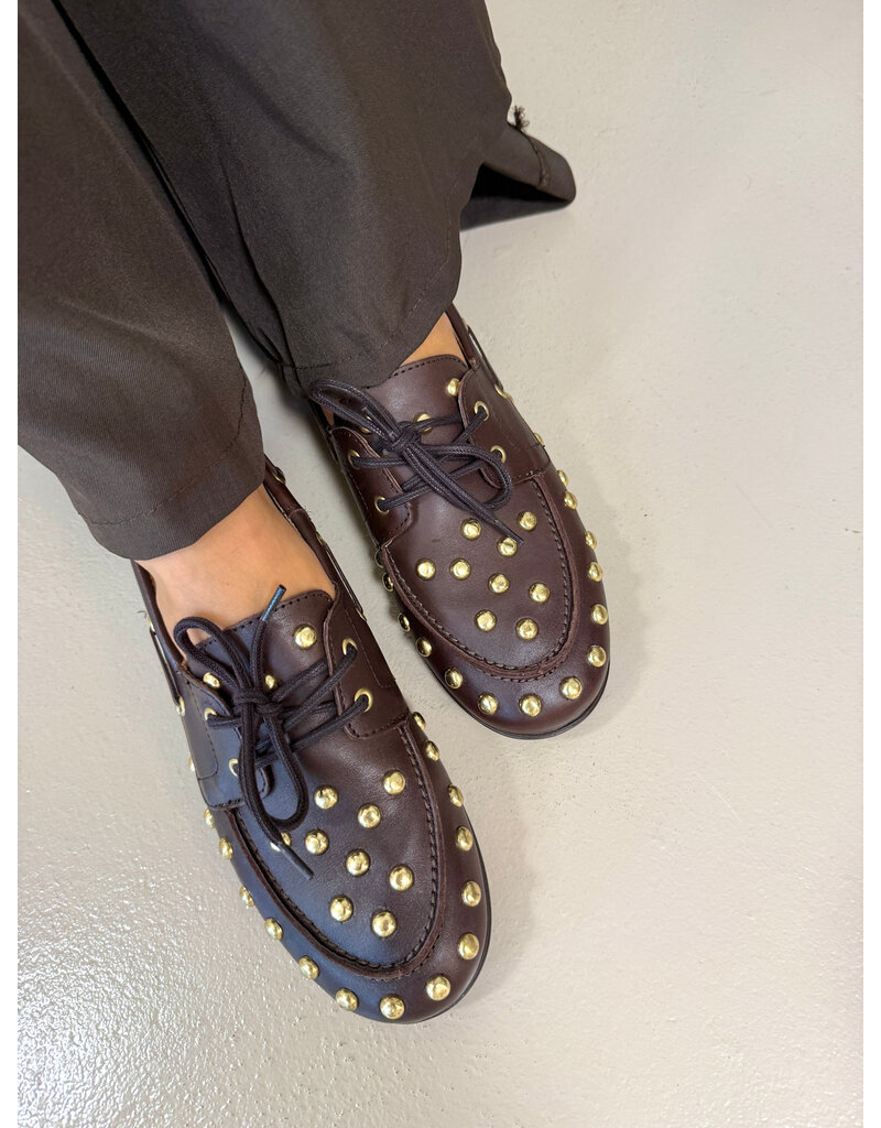 DWRS DWRS | Latty big studs - dark brown