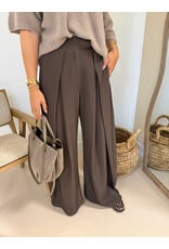 21Jewelz Wide leg pantalon met plooien - bruin