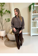 21Jewelz Blouse met ruitpatroontje - bruin