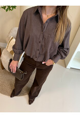 21Jewelz Blouse met ruitpatroontje - bruin