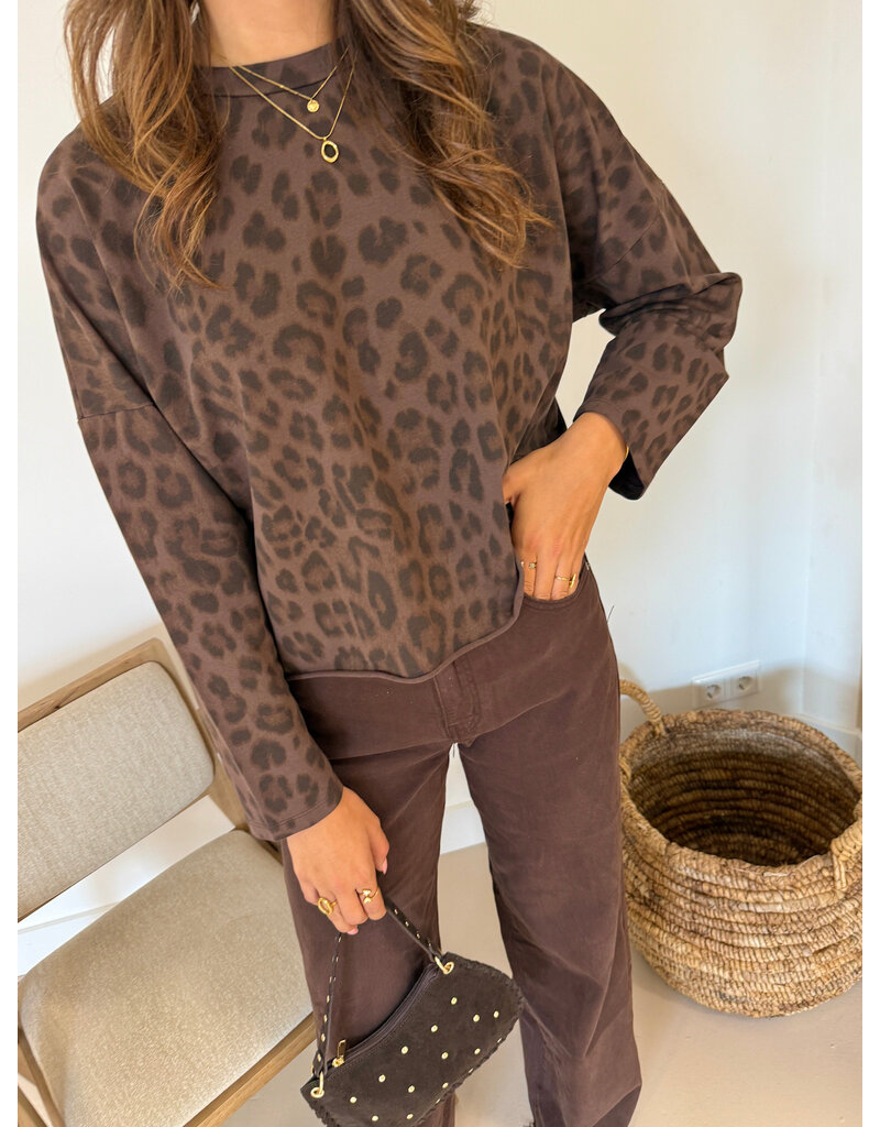 Redial Extra tall wide leg jeans - donkerbruin