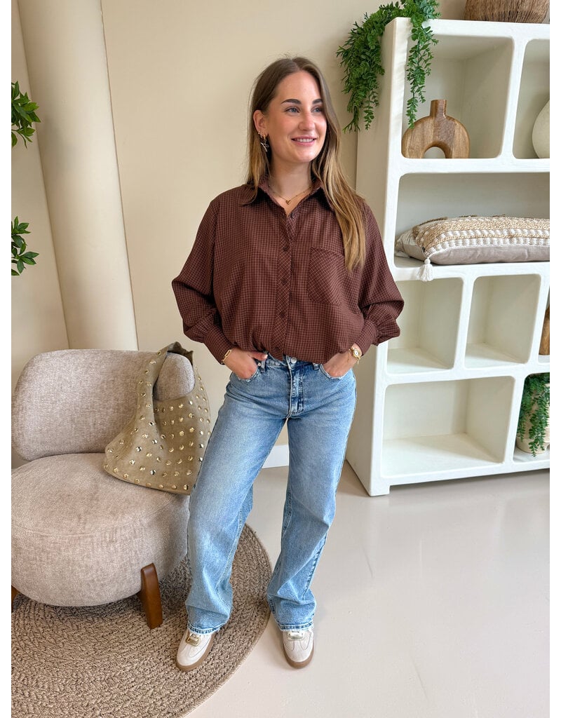 21Jewelz Straight leg jeans met rafels - blauw