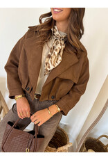 21Jewelz Cropped suede jasje - bruin