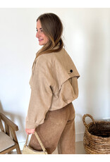 21Jewelz Cropped suede jasje - beige