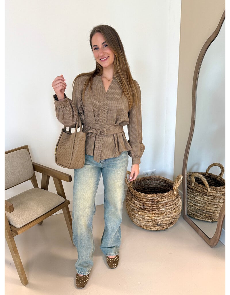 21Jewelz Wide leg jeans met lichte wassing - blauw