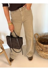 Redial Extra tall wide leg jeans - beige