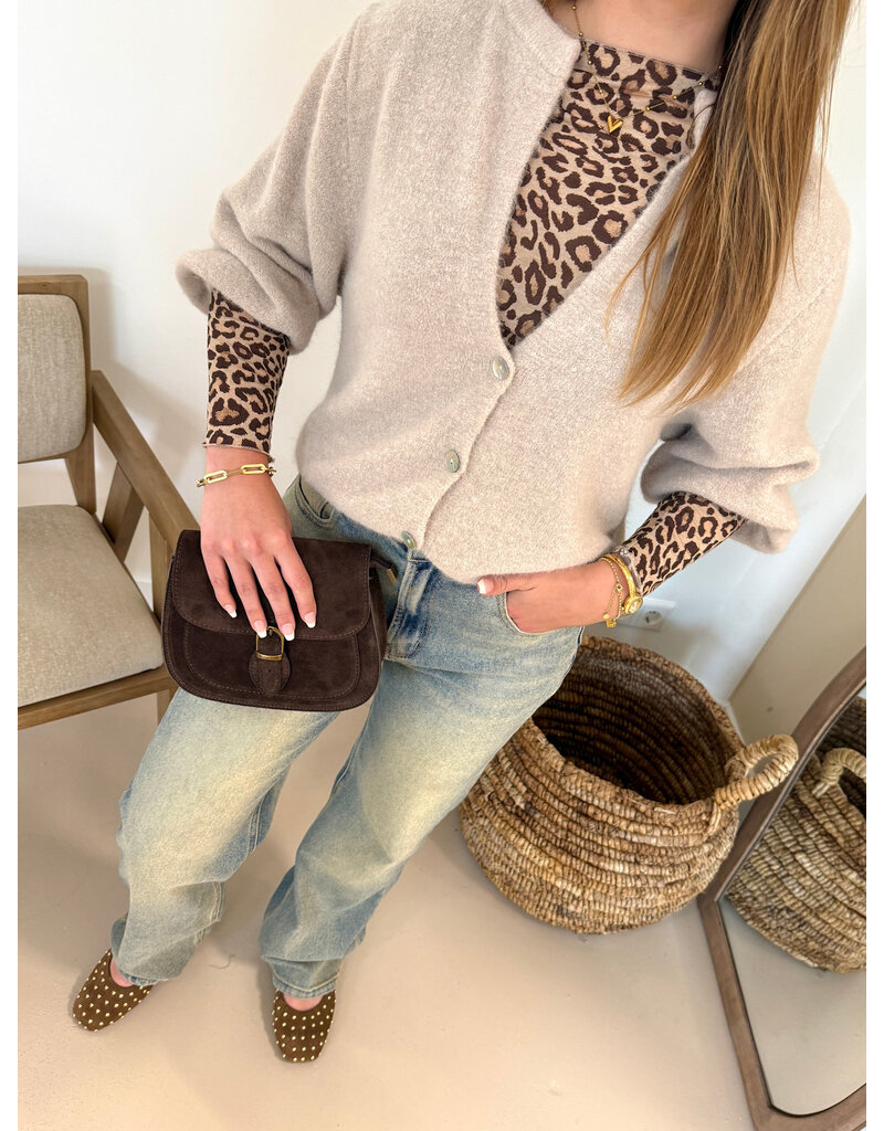 21Jewelz Cashmere top - panterprint