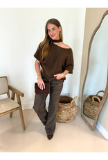 21Jewelz Wide leg jeans - washed donkerbruin