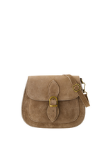 21Jewelz Halfronde suede tas met gesp - suede taupe